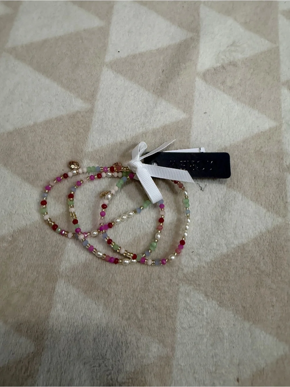 J crew Tiny beaded stretch bracelets